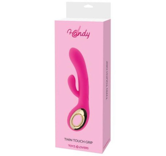 Wibrator- Vibratore rabbit handy two touch grip pink